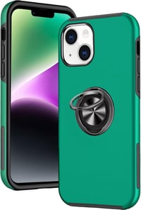 Apple iPhone 13 Zöld Mágneses Gyűrűs Védőtok 1