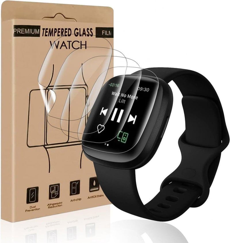 Fitbit Versa 2/4 Vízálló HD Képernyővédő Fólia 4db - Újracsomagolt