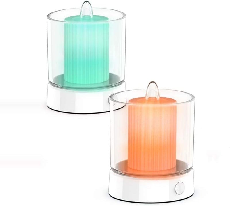 Romantikus LED Hangulatfény Szett - 2 db Lángtalan Gyertya Pároknak