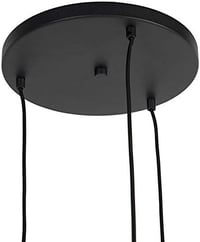 QAZQA Art Deco Függőlámpa - Pallon Fekete 3 Izzós Füstüveg Gömb Csillár, Dimmelhető, 45 cm, Nappali és Hálószoba Világítás, IP20 5