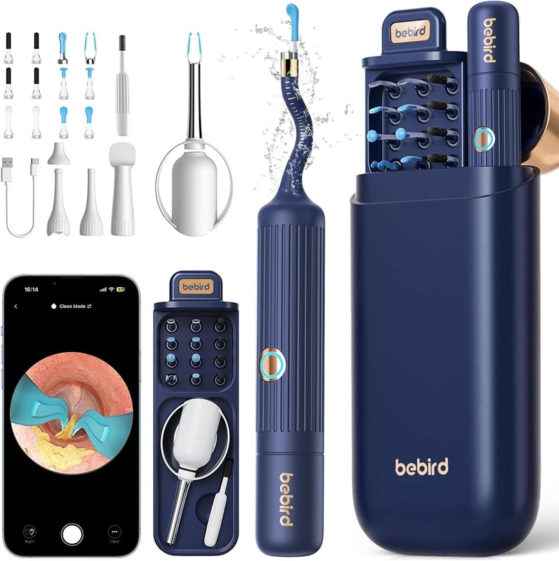 CAPMESSO 1920P HD WiFi Fülzsír Eltávolító Otoszkóp Kamerával - 360° Széles Látószögű Fültisztító Fény Funkcióval Fül/Orr/Nyak Vizsgálathoz F