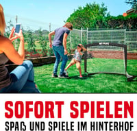 NET PLAYZ Összecsukható Focikapu Szett - 2 db Hordozható Pop-Up Futballkapu, 120 x 90 x 90 cm, Fekete, Üvegszálas Keret, Gyerekeknek és Feln 5