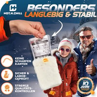 HOT.N.CHILL Újrahasználható Kézmelegítő - 10 Másodperc Alatt Felmelegszik - Hajlítható Zsebmelegítő Párban - Fekete-Fehér Hőpárna Gyerekekne 5