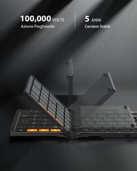 ProtoArc XK01 Összecsukható Vezeték Nélküli Billentyűzet - Olasz Kiosztás, Hordozható, Kompatibilis Android, Windows, iOS Eszközökkel, Feket 2