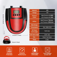 Elektromos SUP pumpa 20PSI - Hordozható, kétfokozatú, LCD-s felfújó narancssárga 6