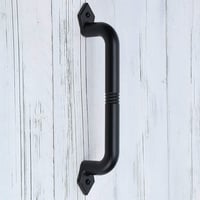 Goldenwarm Kovácsoltvas Tolóajtó Fogantyú - 2 db Fekete Vintage Stílusú Húzófogantyú Csúszóajtóhoz, Pajtaajtóhoz, Garázsajtóhoz, Beltéri-Kül 1