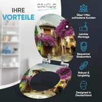 Sanilo Tuscany WC Ülőke Lassú Záródással - Fából Készült, Könnyen Szerelhető, Strapabíró Zsanérokkal, Kerek Forma, 47x37,7 cm 2