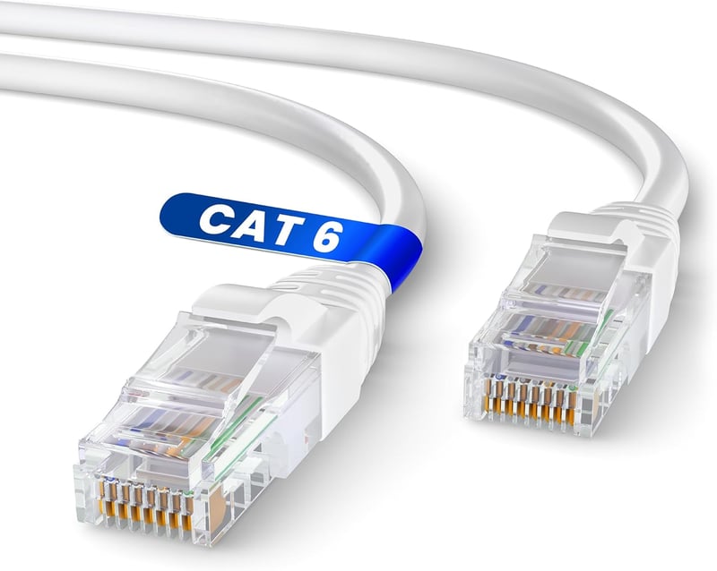 Mr. Tronic 15 méteres Cat6 Ethernet kábel, fehér, gyors internethez