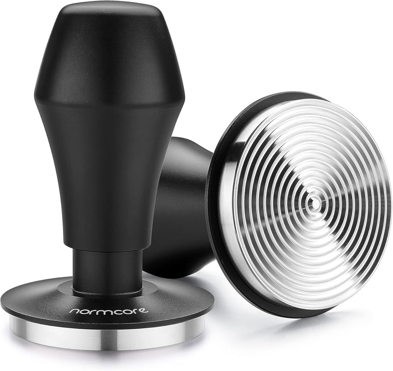 Normcore Kávétömörítő 53.3 mm - Nyomásszabályozó Barista Tamper 15/25/30 Font Nyomással - Alumínium Fogantyú Ripple Alap Espresso Készítéshe