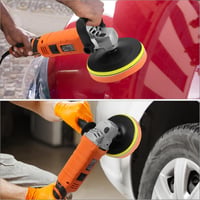 QWORK 1200W Autópolírozó Gép Szett - Változtatható Sebesség 500-3000 RPM, Polírozó Korongokkal, Autó, Motor, Bútor Polírozásához 7