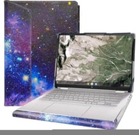 Husă de protecție din piele cu model Galaxy Mint pentru Chromebook HP Elite C1030 și x360 13c de 13.5" 1