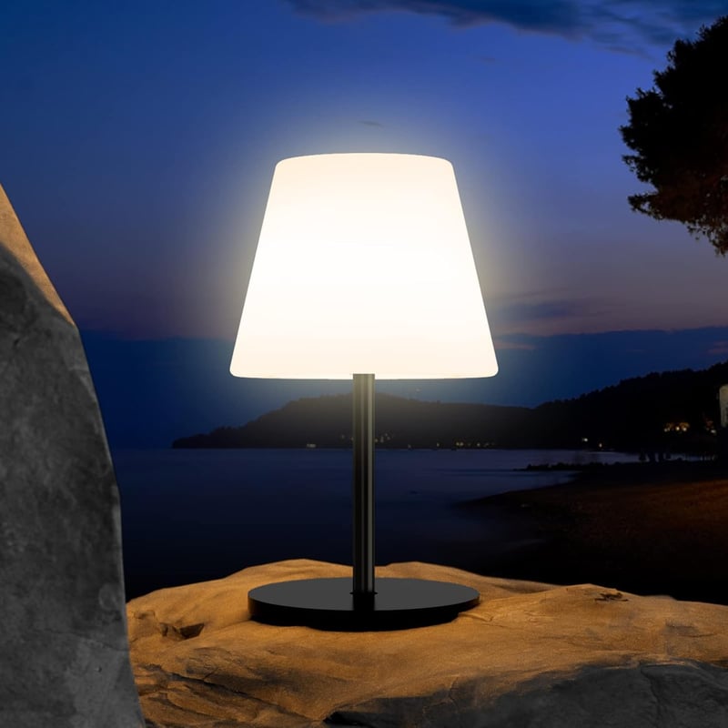 Hordozható LED asztali lámpa - Kültéri, vízálló, RGB színváltós, akkus Ecvivk éjjeli fény