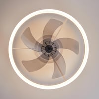 MOSSCO Mennyezeti Ventilátor LED Világítással - Távirányítós, Szabályozható Fényerő, 3 Színhőmérséklet, 6 Fokozat, Modern, Csendes, Fehér, 5 10
