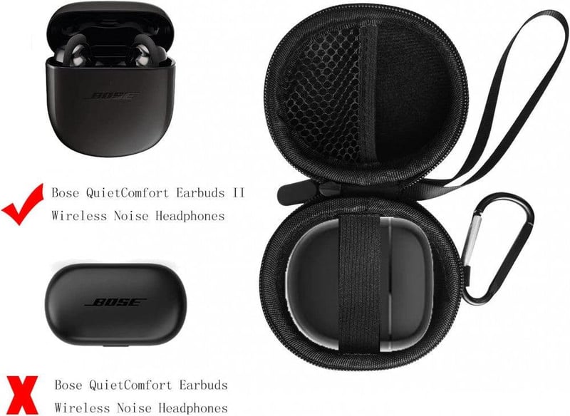 Bose QuietComfort Earbuds II Védőtok - Prémium Tárolódoboz Zajszűrő Fülhallgatóhoz