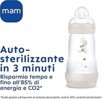 MAM Easy Start Anti-Colic Baba Cumisüveg Szett Újszülötteknek, 8 Palack (130-260ml), Cumi, Fogó, Ivócső, 94% Elfogadás, 80% Kevesebb Hasfájá 5