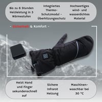 NorthHeat Prémium Fűthető Kesztyű - Újratölthető, 3 Méretben, Síeléshez és Szabadtéri Sportokhoz (L-es) 5