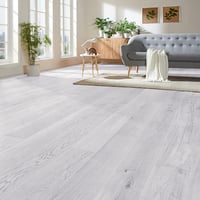 INMOZATA Öntapadós PVC Padlóburkolat - Világosszürke Fahatású Vinyl Padló, Vízálló, Csúszásmentes, 5 m², 36 db Lap, 2 mm Vastag 16