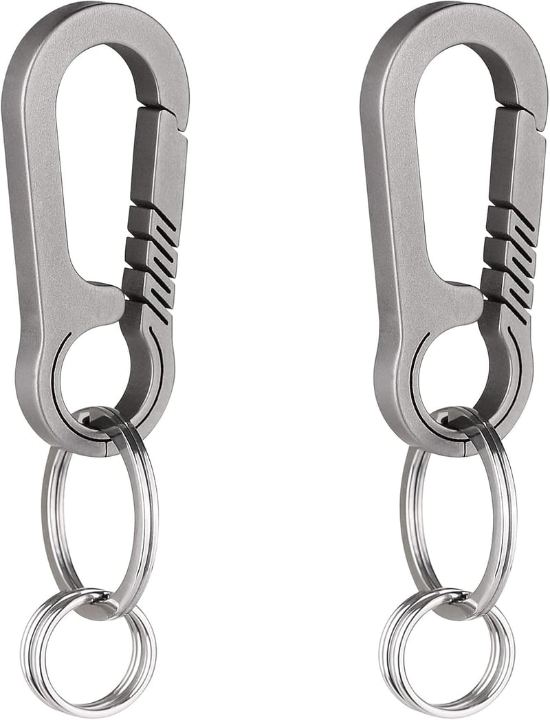 Tibitdeer titán karabiner kulcstartó szett - erős, strapabíró, 2 darabos
