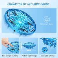 Kriogor UFO Mini Drón - LED-es Repülő Labda Játék Gyerekeknek 360°-os Forgással 4