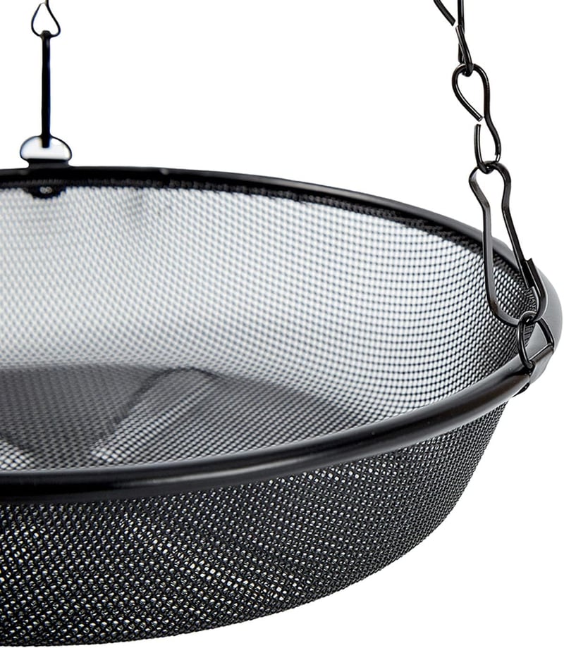 HH-LIFE 2 db Kerek Fém Madáretető Függeszthető Hálós Tálca - 21,5 cm Átmérőjű Kültéri Madáretetők Kertbe, Teraszra, Rozsdamentes Kivitel