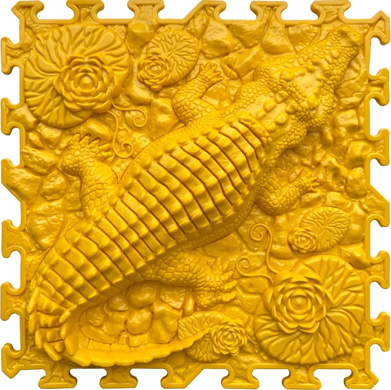 ORTO NATURE Erdei Iskola Szenzoros Puzzle Masszázs Szőnyeg - Ortopédiai Játszószőnyeg Babáknak és Gyerekeknek
