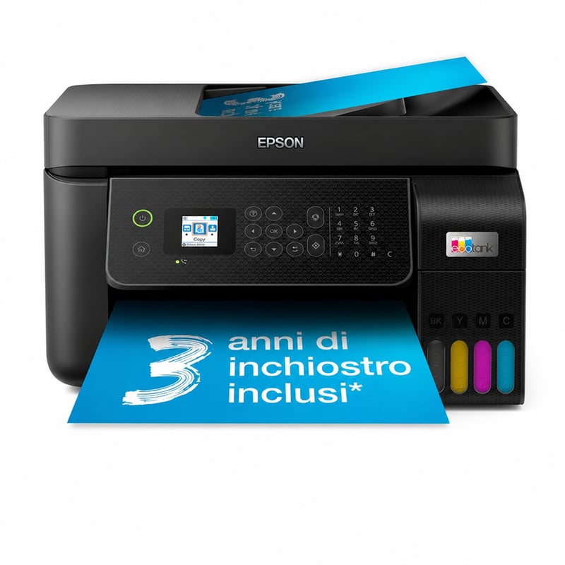Multifunkčná atramentová tlačiareň Epson EcoTank ET-4800 A4, Wi-Fi, Ethernet, ADF, LCD — Chýba sada atramentov (stav: pozri 2. obrázok)