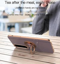 Sony Xperia 10 IV Lila Védőtok 360°-os Állvánnyal és Mágneses Autótartóval 6