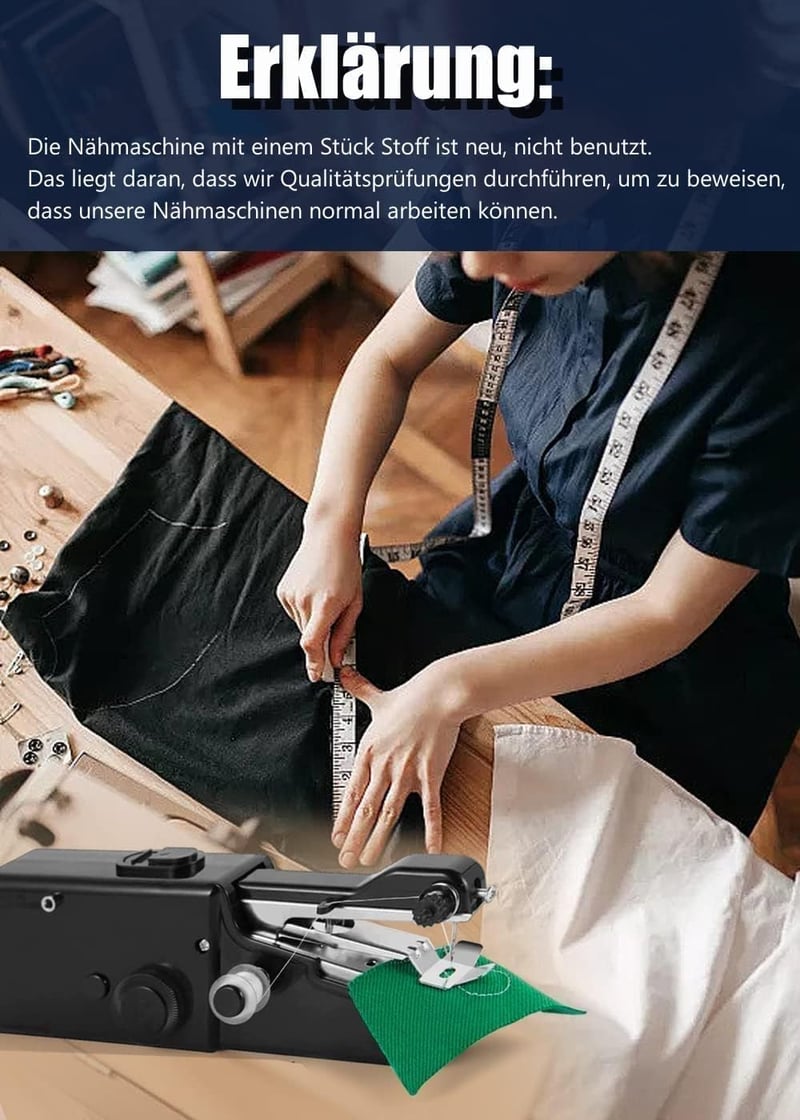 Hordozható Kézi Varrógép - Mini Elektromos Varrógép Kezdőknek, Otthoni DIY Varrási Projektekhez, Kiegészítőkkel és Alsószállal