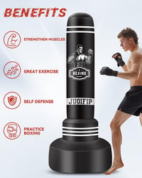 Álló boxzsák felnőtteknek - 175 cm-es NZQXJXZ edzőállvány MMA és thai box gyakorláshoz 5