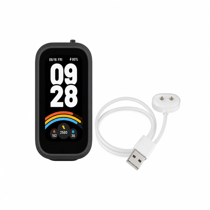 Inteligentný náramok Xiaomi Smart Band 9 Active čierny – používaný, neúplný (bez remienka) — chýbajúci remienok (stav: pozri 2. obrázok)
