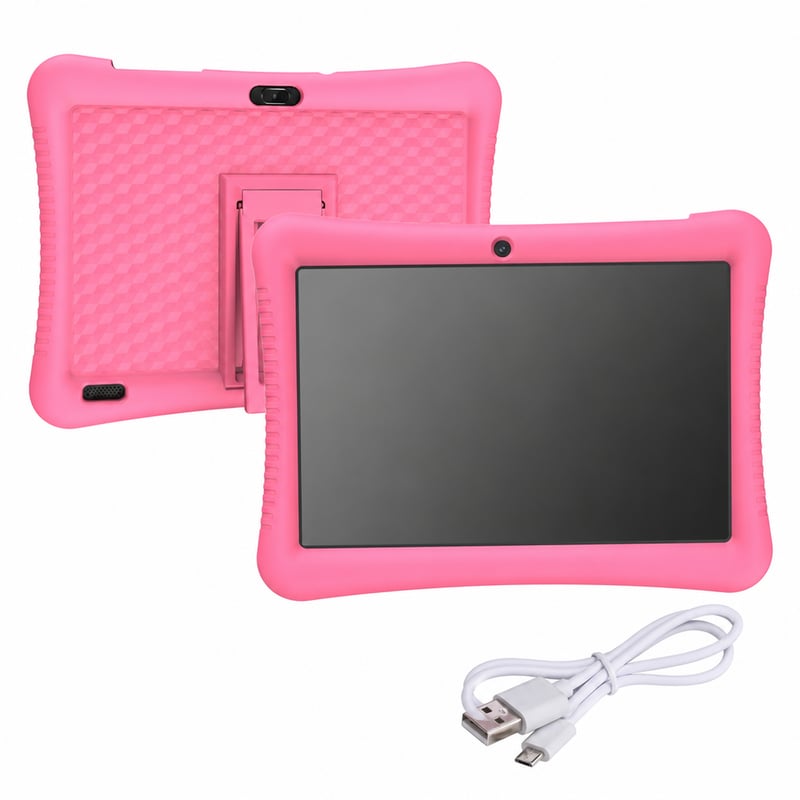 Detský tablet EagleSoar 10 palcov, Android 13, 3 GB RAM, 32 GB, ružový — chybný, čiastočne funkčný: nedá sa nabiť (stav: pozri 2. obrázok)