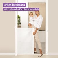 Momcozy Behúzható Biztonsági Ajtórács Gyerekeknek és Háziállatoknak - Lépcsőhöz és Ajtóhoz, Bel- és Kültéri Használatra, 127 cm Széles 5