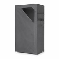 Dulap textil gri Rayen Basic 79x155x54 cm — pentru piese / dezmembrare: lipsesc elementele de îmbinare din plastic (stare: vezi a 2-a fotografie) 1