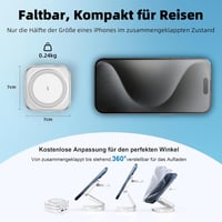 AC ISLAND 5 az 1-ben MagSafe Töltőállomás iPhone és Apple Watch Készülékekhez - Összecsukható Vezeték Nélküli Utazó Töltő USB-C/USB-A Portok 5