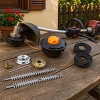 Set za održavanje trimera: 5-dijelni adapter + automatska glava + 2 poklopca + 1 par noževa za živicu 1