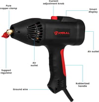 Anbull 140A Hordozható MMA Elektródás Hegesztőgép - 220V/3000W IGBT Inverteres Ívhegesztő, 1,5kg Ultrakönnyű, Digitális Kijelzővel, Túlmeleg 6