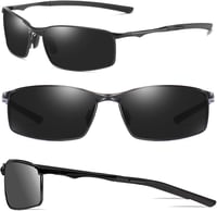 LEDING&BEST Polarizált Pilóta Napszemüveg - Unisex, Könnyű Fém Keret, Retro Stílus 3