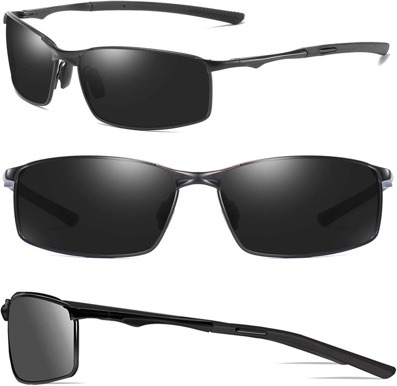 LEDING&BEST Polarizált Pilóta Napszemüveg - Unisex, Könnyű Fém Keret, Retro Stílus
