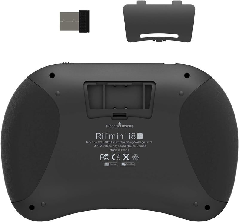 Rii i8+ vezeték nélküli mini billentyűzet touchpaddal, LED háttérvilágítással