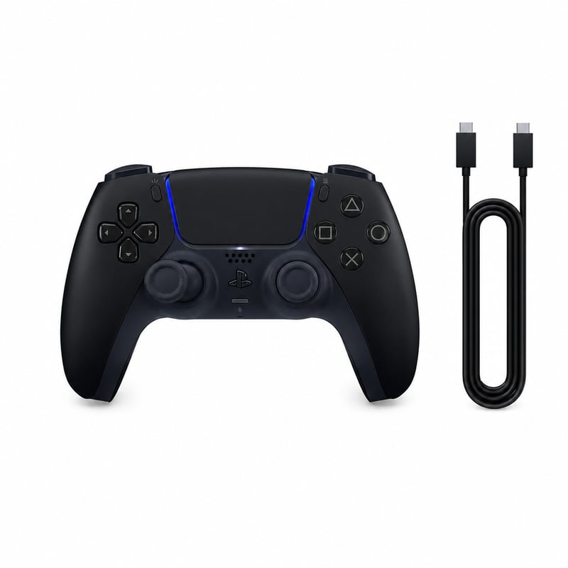 Controller wireless PlayStation DualSense + cablu USB — defect, funcționează parțial: joystick-ul stâng trage spre stânga (stare: vezi a 2-a imagine)