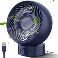 SmartDevil Asztali USB Ventilátor - Hordozható Mini Ventilátor Fokozatmentes Sebességszabályzóval, 20° Állítható, Csendes Működés, Irodába,  1