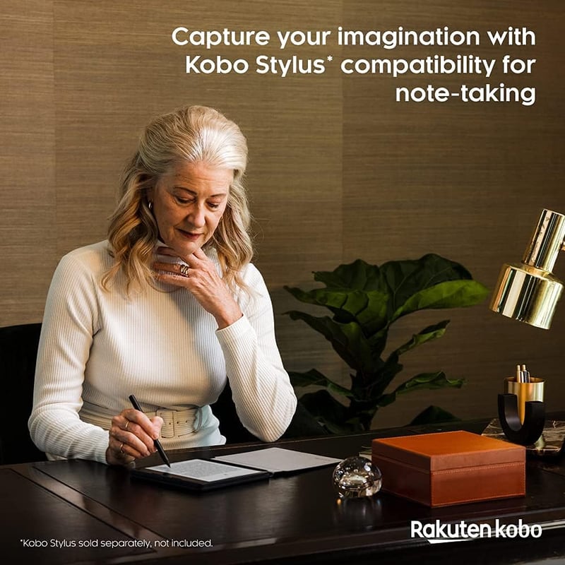 Kobo Sage E-könyv Olvasó - 8" HD Érintőkijelző, Vízálló, 32GB, Állítható Fényerő, Kék Fény Szűrő, Bluetooth, WiFi, E Ink Carta Technológia