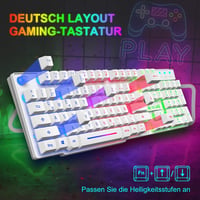 Trust GXT 838 Azor fehér RGB gaming billentyűzet és egér szett PC/PS5/PS4/Xbox 2