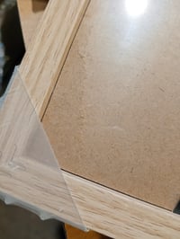 LYYYYX okvir za slike 50x70 cm, okvir od bež drveta, antirefleksno akrilno staklo — neispravno, djelomično funkcionalno: oštećenje na okviru (stanje: vidi 2. sliku) 6
