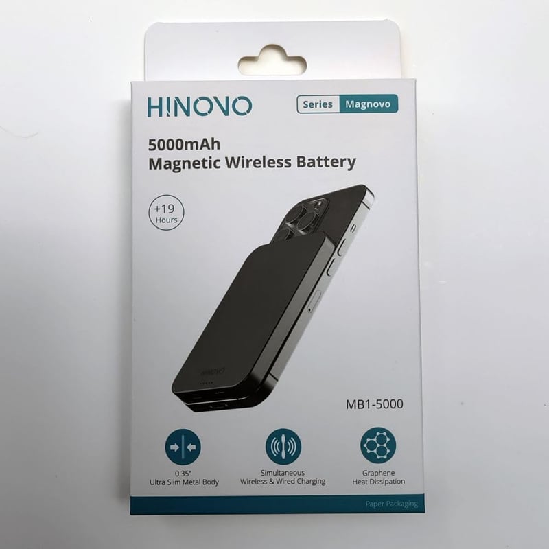 MagSafe Powerbank iPhone-hoz: Hinovo 5000mAh ultravékony mágneses külső akkumulátor, 20W gyorstöltés