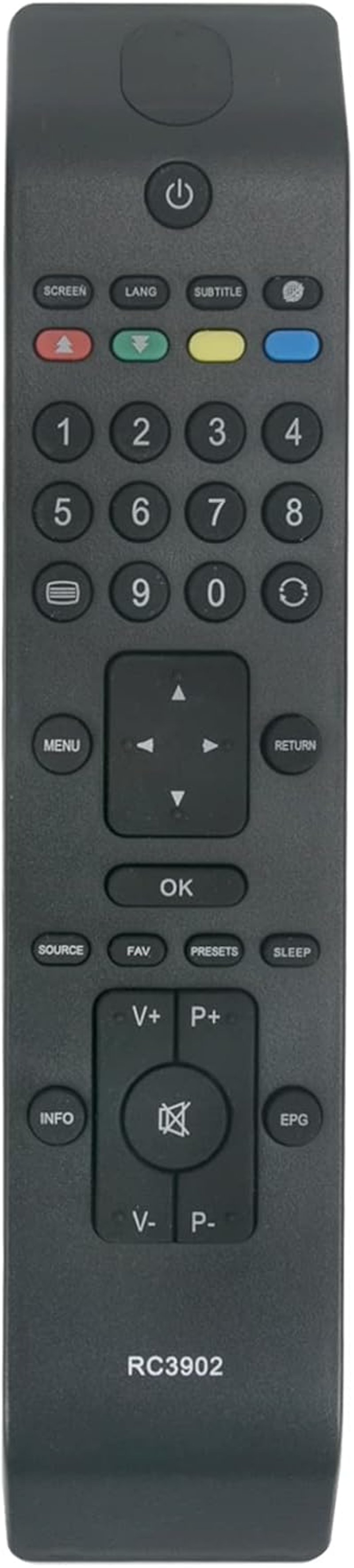 ALLIMITY Univerzális Távirányító Inno Hit TV-hez - Kompatibilis IH22914T19B, IH26916T17B és Más Modellekkel, 10m Hatótávolság, Ergonomikus