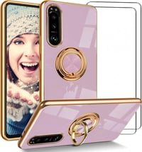 Sony Xperia 10 IV Lila Védőtok 360°-os Állvánnyal és Mágneses Autótartóval 1
