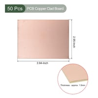 YOKIVE 50 db FR4 Egyoldalas Rézbevonatú PCB Panel 100x75x1.5mm - Elektronikai Hobbi Projektekhez, Áramköri Makett Készítéshez 2