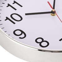Plumeet 25cm Hangtalan Króm Falióra - Dekoratív Kvarcóra Otthonra, Irodába 2