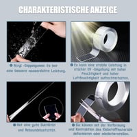 Átlátszó Nano Ragasztószalag Extra Erős - 5m, Kétoldalú, Eltávolítható, Szőnyeghez, Falra, Autóba 3